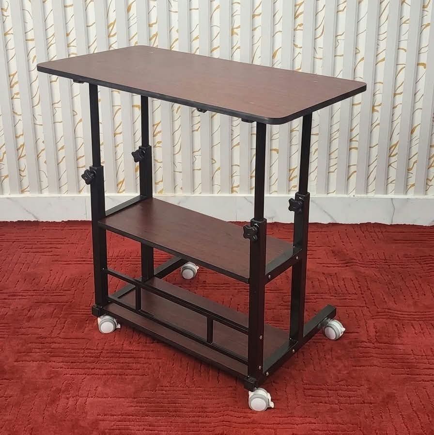 Premium 32 × 17 Inch Tripple Layer Table - Brown